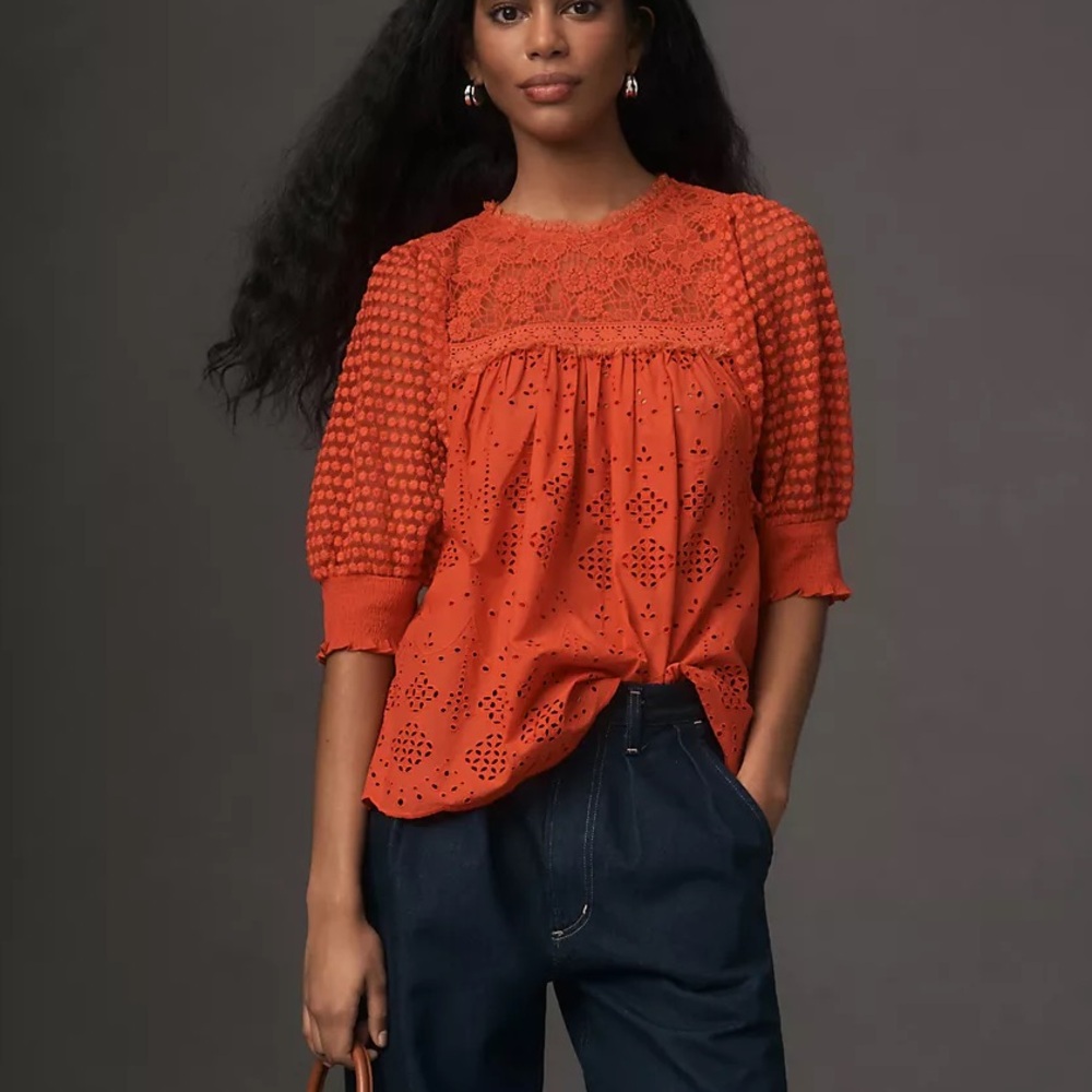 Anthropologie (Conditions Apply Brand) Orange Top